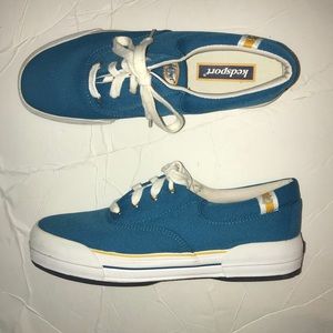 Ked Sports Blue Canvas Lace Up Sneakers